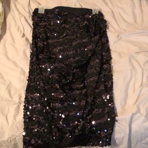 Black sequin h&m mama maternity skirt